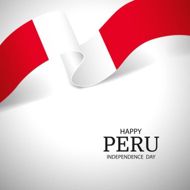 Peru Bağımsızlık Günü 'nün Vektör İllüstrasyonu.