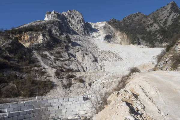 Cantera Mármol Mármol Blanco Corte Mármol Carrera Mármol Estatuario Carrara — Foto de Stock