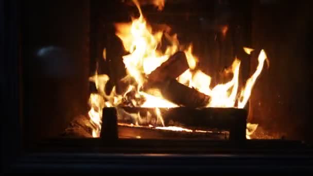 불타는 집에서 벽난로 — 비디오