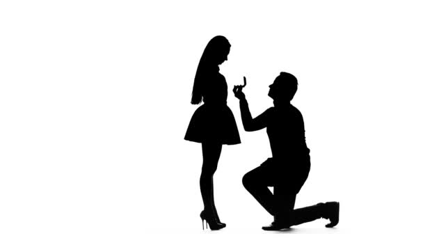 男人向她求婚 她却拒绝了 — 图库视频影像