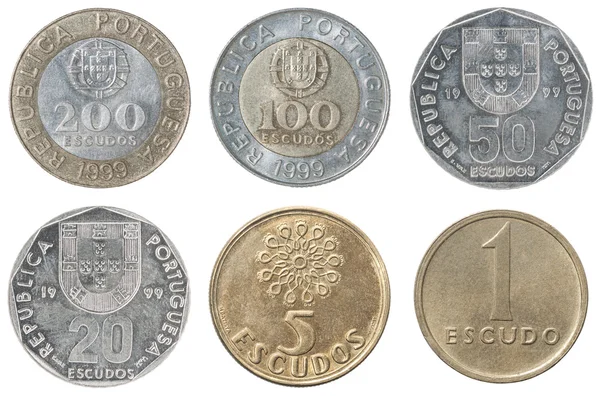 Full set of Portugal coin — Stockfoto