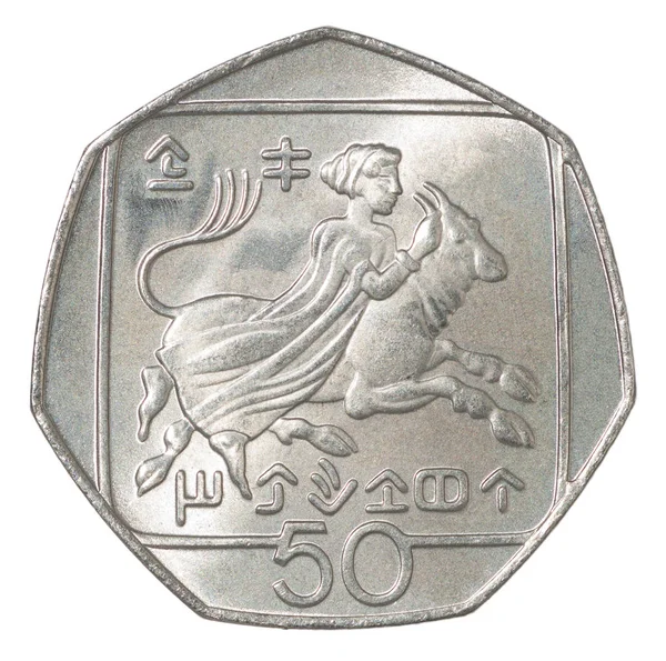 Zypern-Cent-Münze — Stockfoto