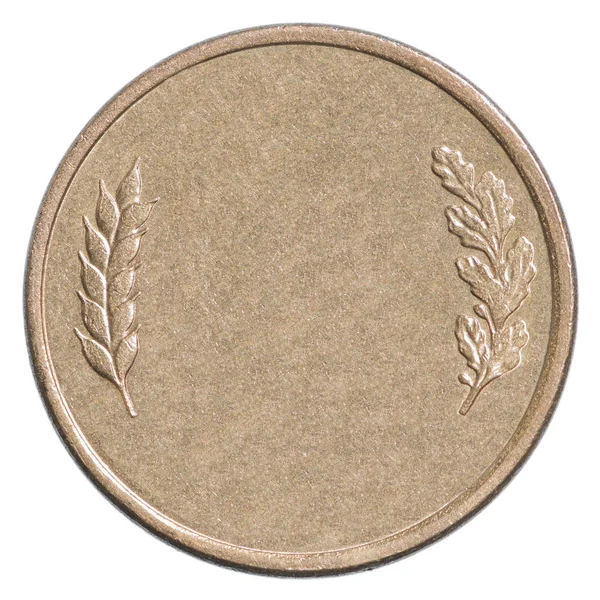 Moneda de bronce en blanco — Foto de Stock