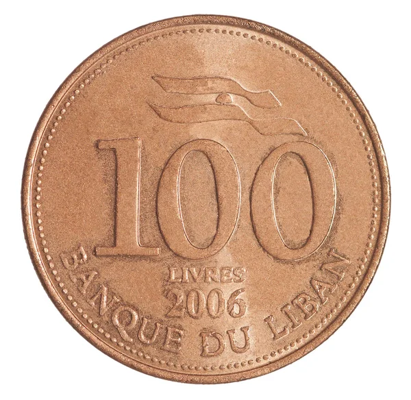 Lebanese livres coin — 图库照片