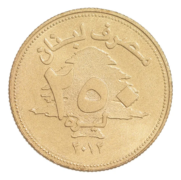 Lebanese livres coin — Stok fotoğraf