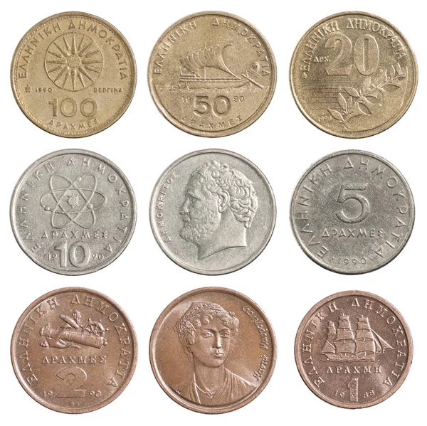 Pièce de drachmes grecques — Photo