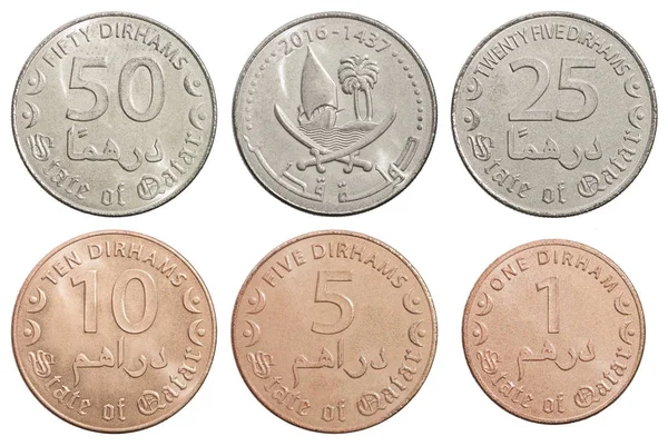 Ensemble de nouveau dirham Qatar — Photo