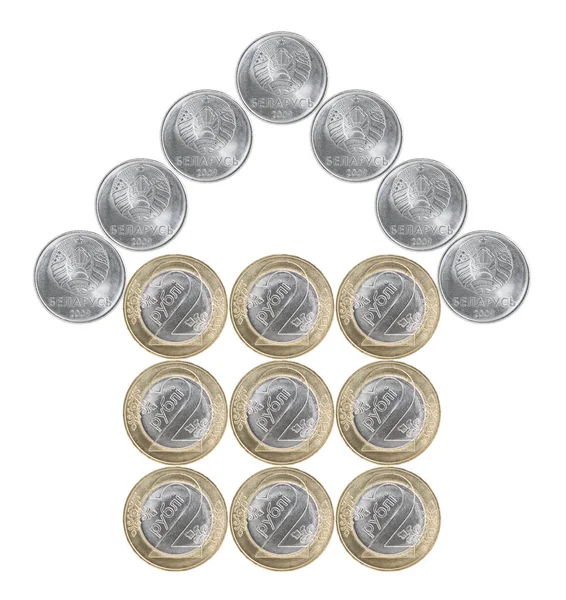 来自白俄罗斯的硬币的自制 — 图库照片