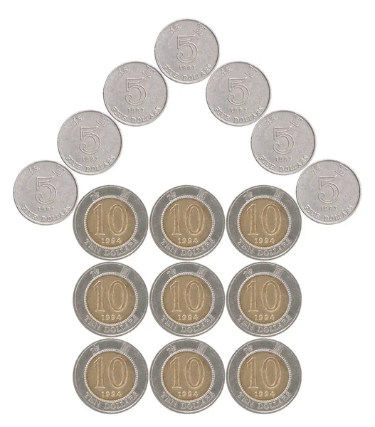 Hecho en casa con monedas de Hong Kong —  Fotos de Stock