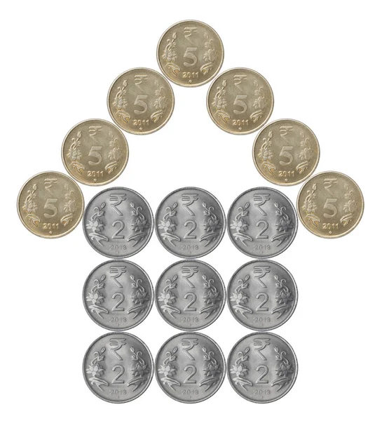 Hemgjort från indiska mynt — Stockfoto