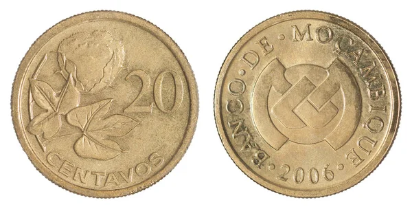 모잠비크 동전 센타 보 — 스톡 사진