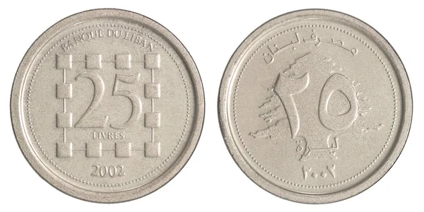 Lebanese livres coin — Zdjęcie stockowe