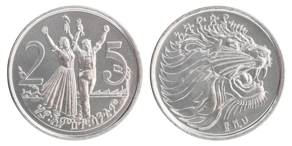 Moneda de centavos etíopes — Foto de Stock