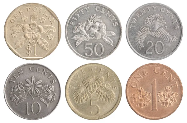 Conjunto de monedas de Singapur — Foto de Stock