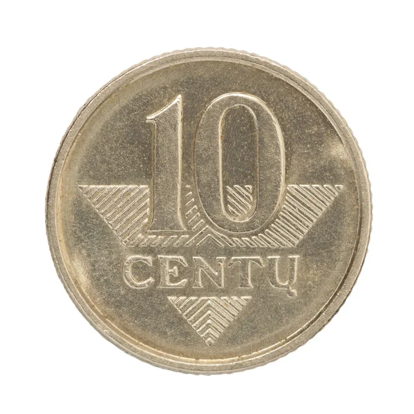 Centów litewskich monet — Zdjęcie stockowe