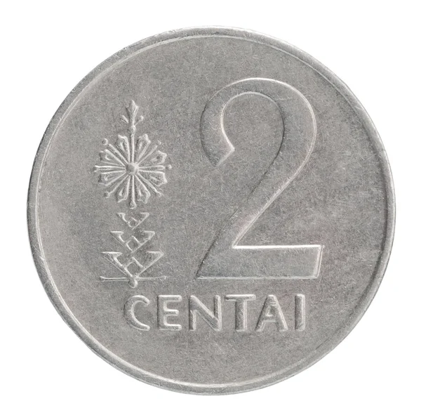 Litevský centů mince — Stock fotografie