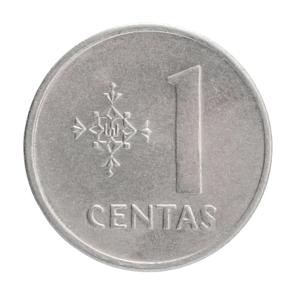 Litevský centů mince — Stock fotografie
