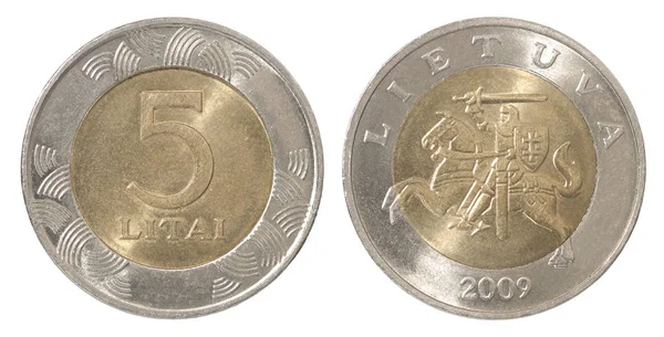硬币立陶宛立特 — 图库照片
