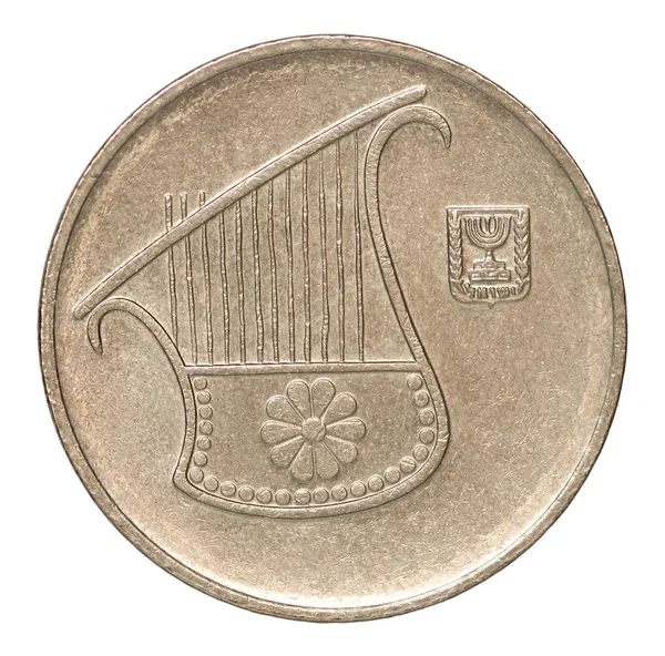 Moneda de shekel israelí — Foto de Stock