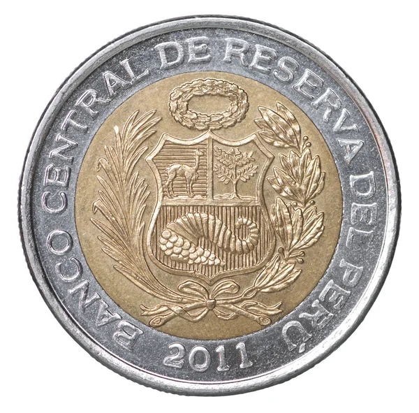 Peruvian soles coin — Stock Photo, Image