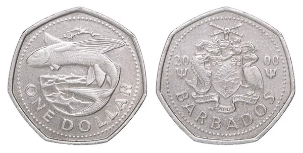 Moneta in dollari delle Barbados — Foto Stock