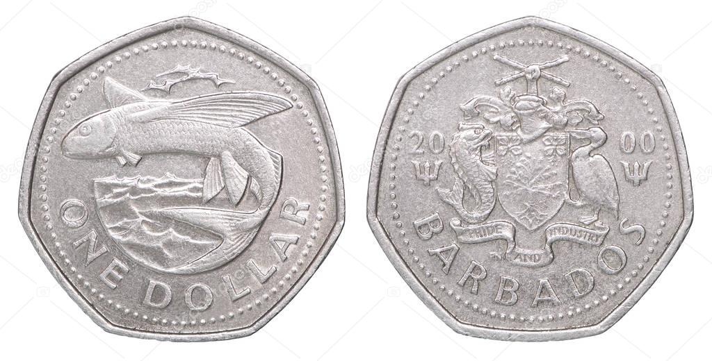 Barbados dollar coin
