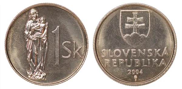 Korona słowacka monet — Zdjęcie stockowe