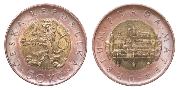 Coin Czech korun — 图库照片