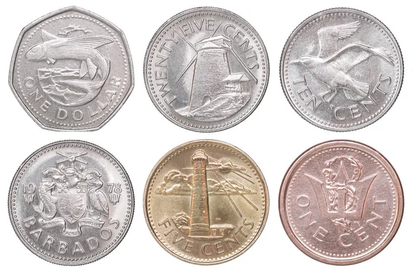 新的硬币巴巴多斯 免版税图库图片