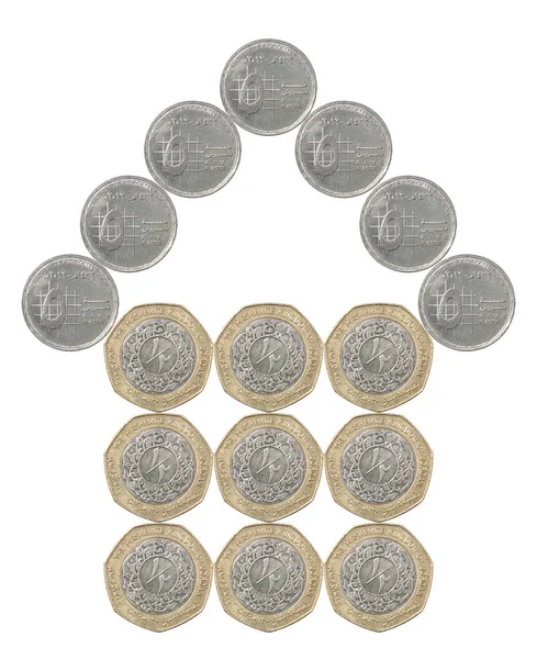 सिक्कों से बने घर — स्टॉक फ़ोटो, इमेज