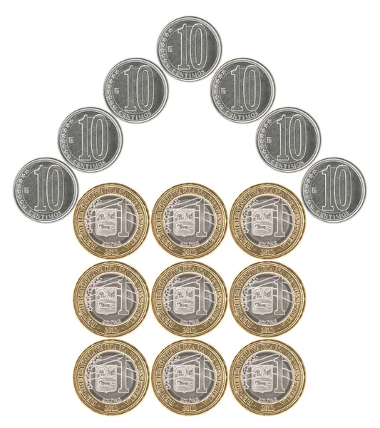 House built of coins — Stock Photo, Image