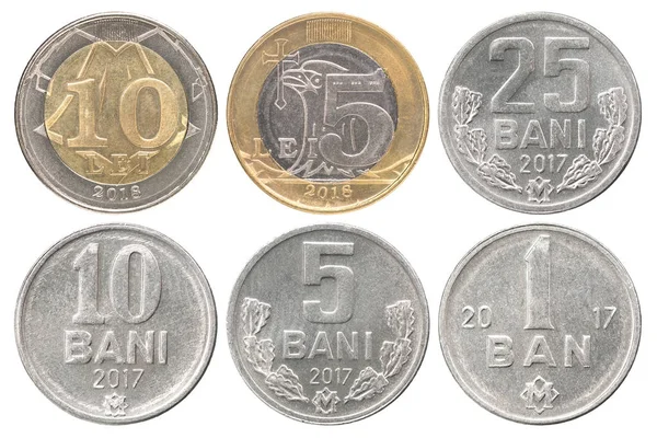 Set coins of Moldova — Stock Photo, Image