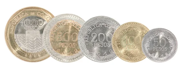哥伦比亚比索硬币 — 图库照片