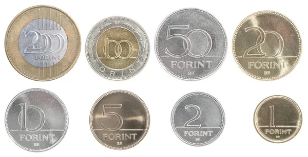 Set of Hungarian coins 스톡 사진