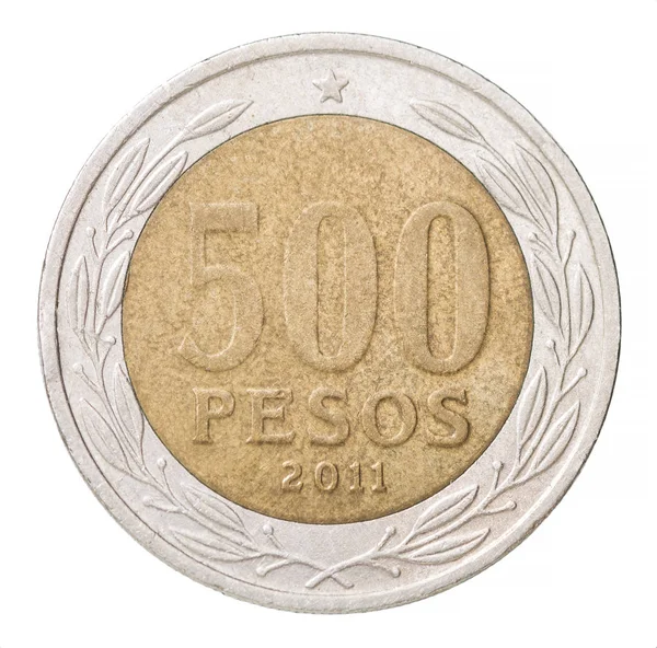 Χιλιανά κέρματα των 500 πέσο — Φωτογραφία Αρχείου