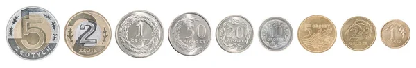 Набор польских монет — стоковое фото