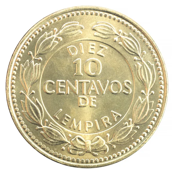 Ονδούρα Centavos Απομονωμένα Λευκό Φόντο — Φωτογραφία Αρχείου