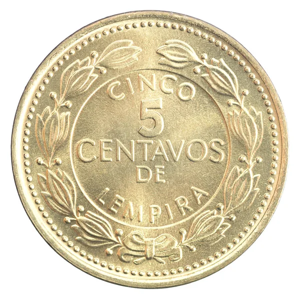 Honduran Centavo Isolated White Background — Stock Photo, Image