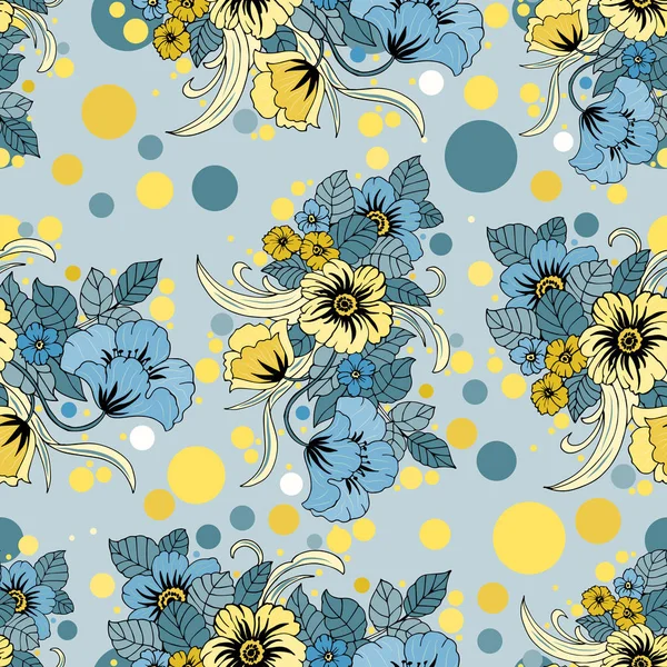 Motif floral répétitif sans couture. — Image vectorielle