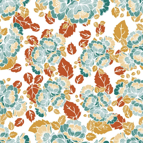 Motif floral répétitif sans couture. — Image vectorielle