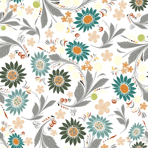 Seamless repeating floral pattern.Vector — Stock Vector