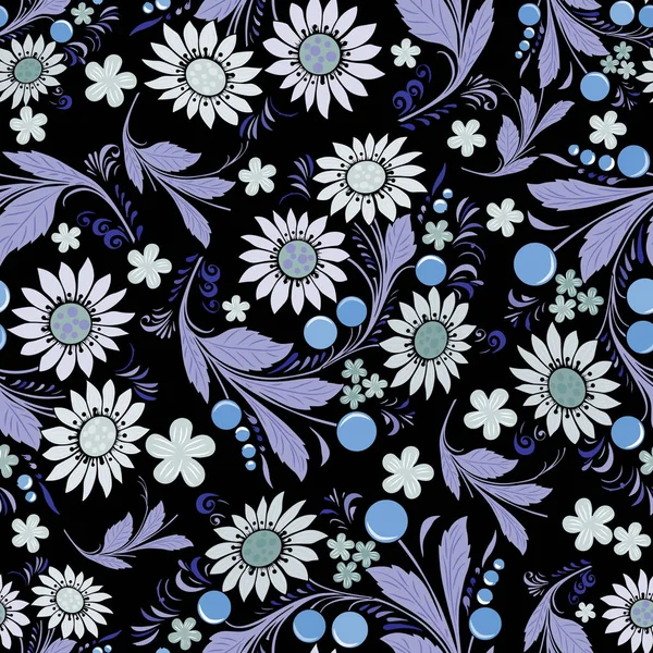Motif floral répétitif sans couture. — Image vectorielle