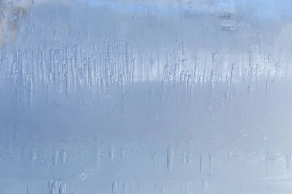 Mrożone wzory na mrożony blok lodu — Zdjęcie stockowe