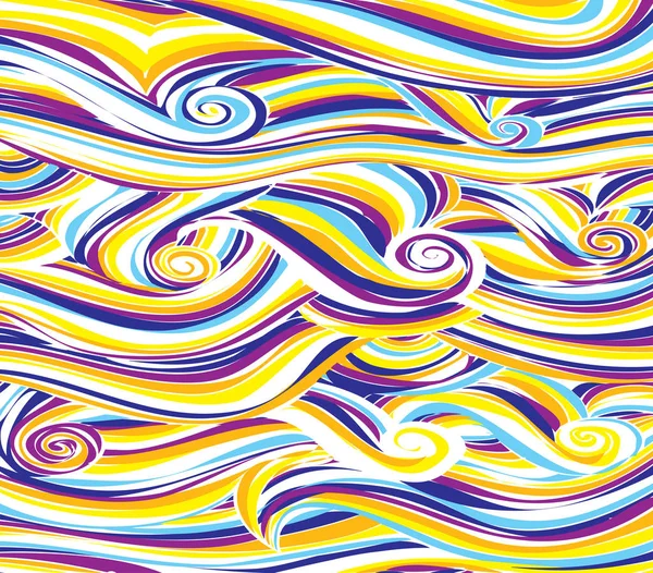 Fundo colorido abstrato está imitando as ondas do mar.Vetor — Vetor de Stock