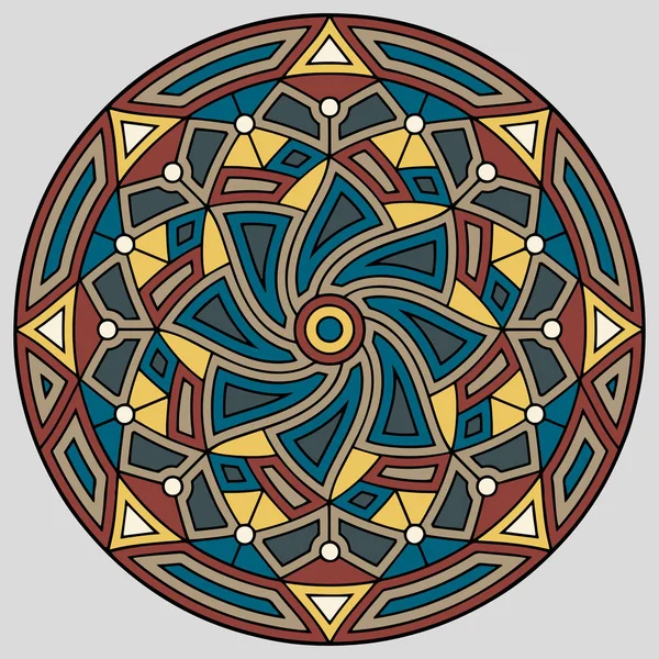 Mandala de color en el fondo blanco.Vector — Archivo Imágenes Vectoriales