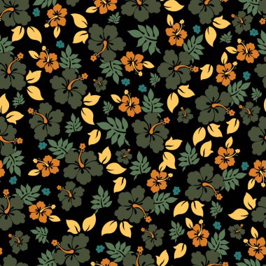 Sorunsuz yinelenen çiçek desenli. Vektör