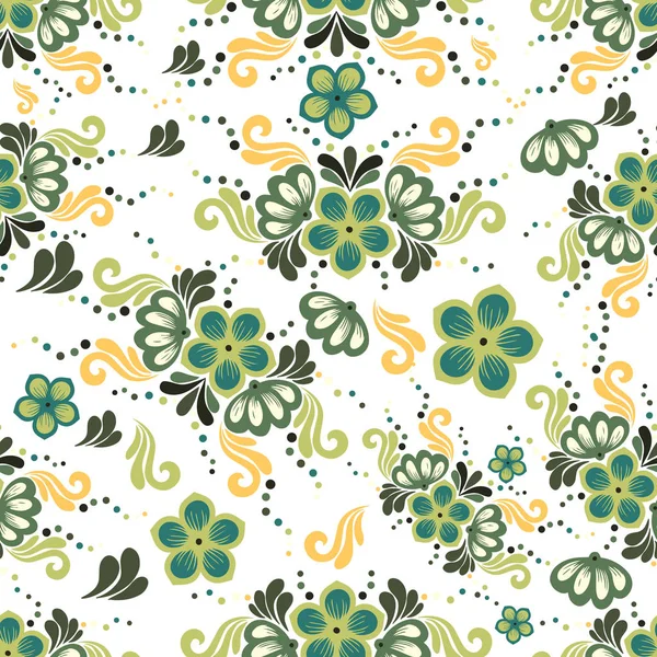 Motif floral répétitif sans couture. — Image vectorielle