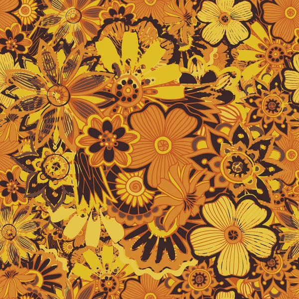 Patrón floral repetitivo sin costuras. Vector — Vector de stock