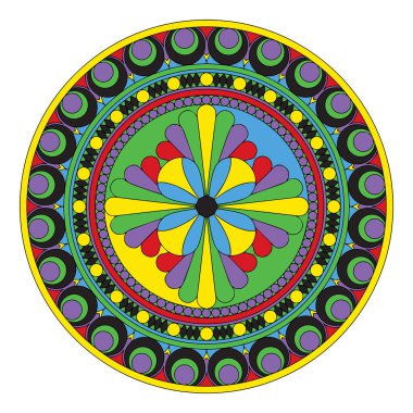 Beyaz arka plan üzerinde renkli mandalina. Vektör