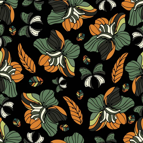 Seamless repeating floral pattern.Vector — Stock Vector